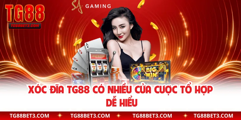 Xóc đĩa TG88 có nhiều cửa cược tổ hợp dễ hiểu